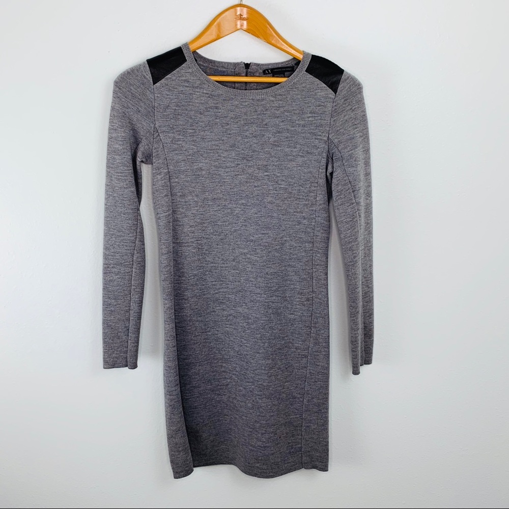 Armani Exchange Grey Knit Dress Sz XS